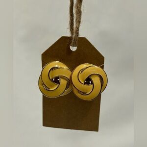 Gold Knot Clip-On Earrings